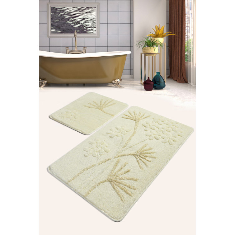 Rosalind Wheeler Agasthya 2 Piece set Rectangle Bath Mat Wayfair.co.uk